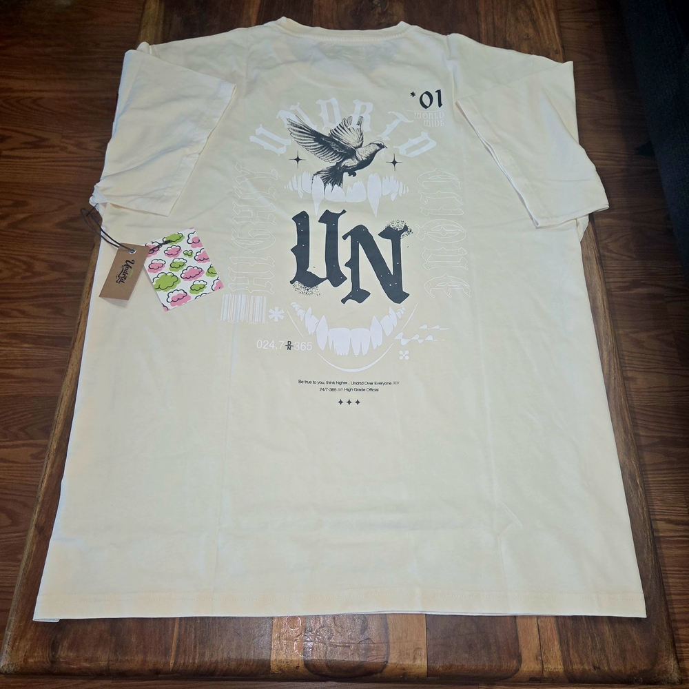 Highly UNDRTD Men's Cream T-Shirt